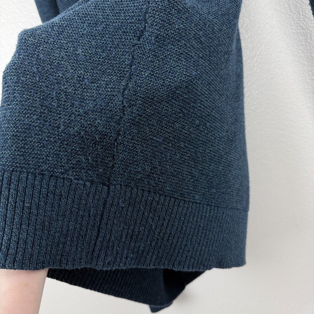 Smartwool Ripple Ridge Sweater Mens Medium Blue Half Zip Ribbed Merino Blend * - Picture 10 of 11